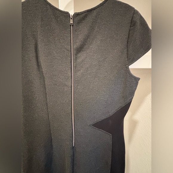 Marc Andrew Elegant Gray and Black Women's Fitted Dress - Picture 5 of 5